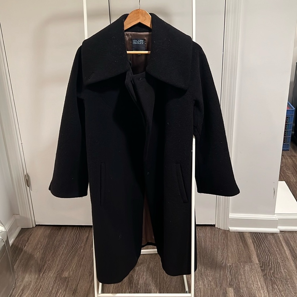 Black Hilary Radley Wool and Alpaca Coat
